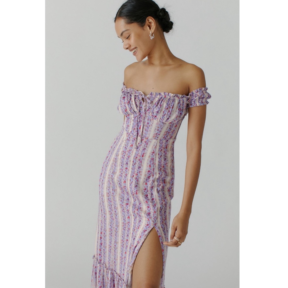 UO Olympia Off-The-Shoulder Midi Dress
